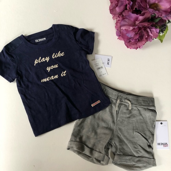 Hudson Jeans Sidewalk Cotton Slub Tee & Shorts - Picture 7 of 9